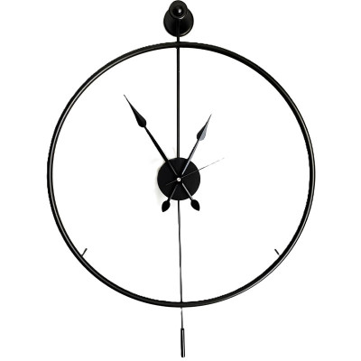 Nástěnné hodiny Mclock-00102, 58 x 80 x 7 cm, kov, černá - A