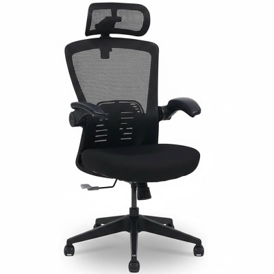 Ergonomická kancelářská židle OC3 PRO, s 3D opěrkou hlavy, černá - A