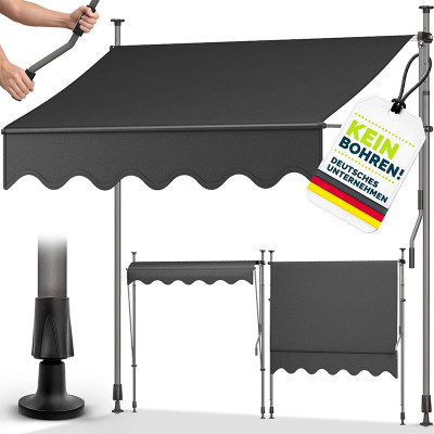 Markýza s upínáním, 300 cm, antracit - A