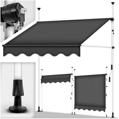 Markýza s upínacími svorkami, 150 cm, šedá - N
