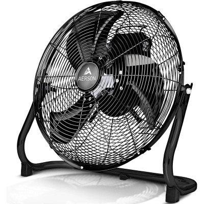 Stojací ventilátor, 45 kW, 30 cm, černý - B
