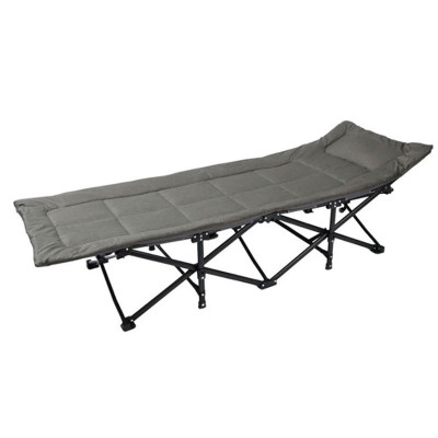 Skládací turistické lehátko 187 × 68 cm, šedé - A