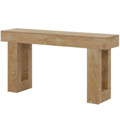 Konzolový stolek HOGA-JW0908, 160 x 35 x 85 cm, světle hnědý - N