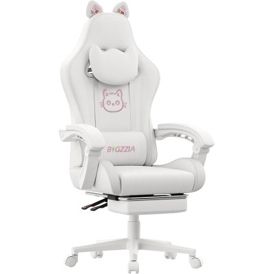 Ergonomická herní židle s kočičíma ušima X25F00K027, bílá - N