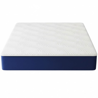 Matrace B0DLGGTZZ2, HM10-S-DE, 90 x 200 x 25 cm, modro/bílá - N