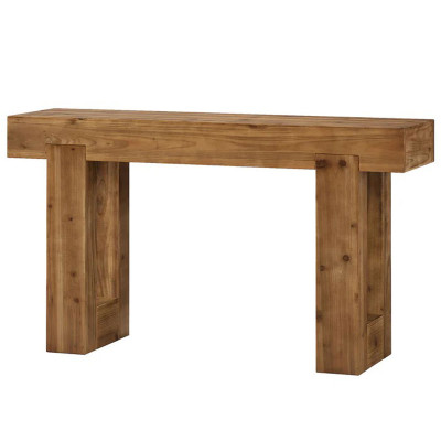 Konzolový stolek HOGA-LE0038, 33,7 x 147,1 x 81,4 cm, hnědý - B