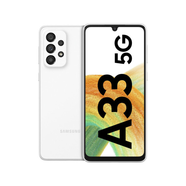 Chytrý telefon SAMSUNG Galaxy A33 5G (SM-A336BZWGEUB), 5G, 6/128 GB, AMOLED, bílý - B