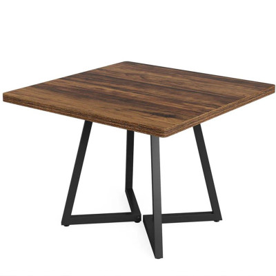 Jídelní stůl HOGA-J0280, 80 x 80 x 75 cm, černo/hnědý - N