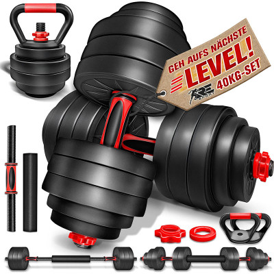 copy of Sada činek s kettlebelly, 40 kg, černo/červené - A