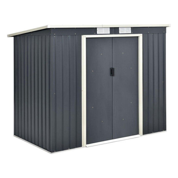 Zahradní domek 21055, kovová kůlna, na nářadí, se základnou M, 2,13 x 1,3 m, antracit - A