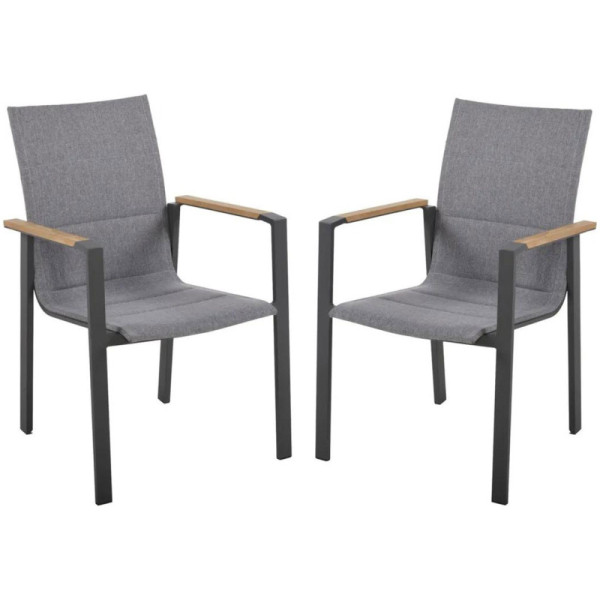 Stohovací židle Davina 305398, 2 ks, šedá, rozměry: 57 x 60 x 89 cm - B