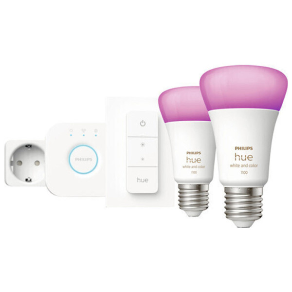Sada inteligentních LED lamp PHILIPS Hue White &amp- Color Ambiance, E27, stmívatelná, teplá bílá, 806 lm - 1 055 lm, 9 W - A