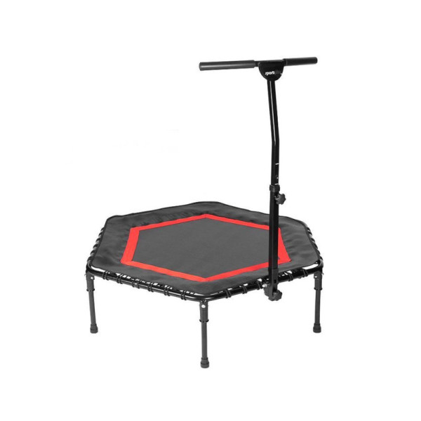 Trampolína SP-T-111F-R, fitness trampolína, červená, Ø 126 cm, do 130 kg - A