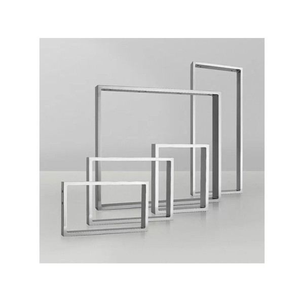 Stolová noha Pur Iternal, 800 x 80 x 722 mm, stříbrná, 2 ks.