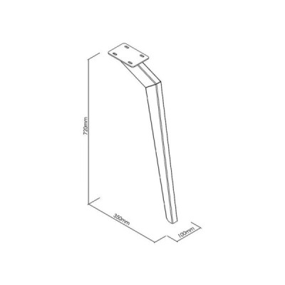  350 x 720 mm
