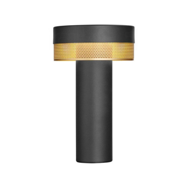 Stolní lampa Mesh, bateriová lampa, 1,8 W, černá/zlatá, teplá bílá