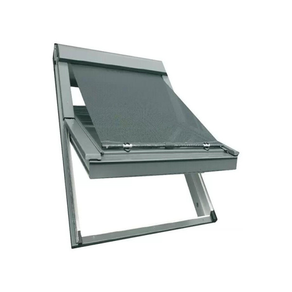 Střešní okenní markýza MUA CXA, pro: střešní okno VELUX 55 cm, šíře látky 38 cm černé - A