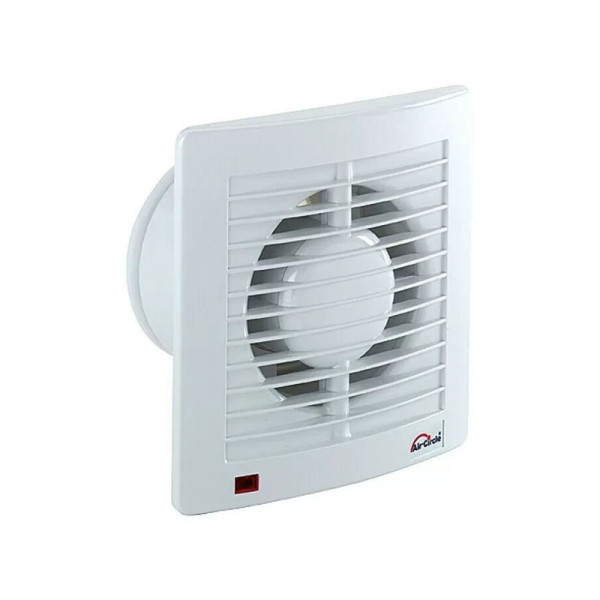 Nástěnný ventilátor Air Style, průměr: 10 cm, extrémně tichý, snadná instalace, bílý - B
