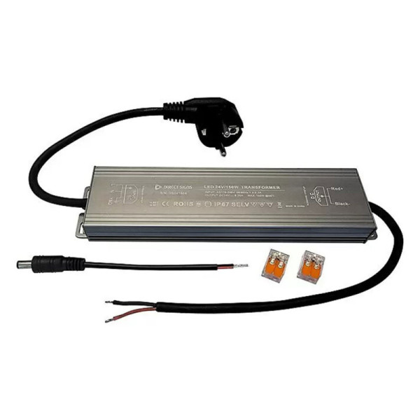 LED transformátor, 150 W, 24 V, šedý - A