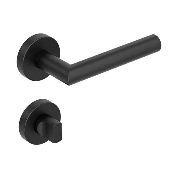 Moderní sada klozetových klik ve tvaru L, tloušťka dveří: 38 mm - 45 mm, kov, tvar L, hlava drážky/oliva - A