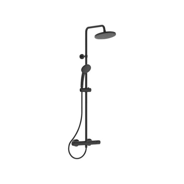 Sprchový systém IDEAL STANDARD Ceratherm T25, s termostatickou baterií, výška: 111,7 cm, černá - A