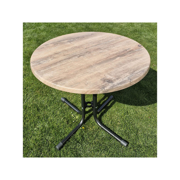 Skládací kulatý bistro stůl, 80 cm, hnědý - B