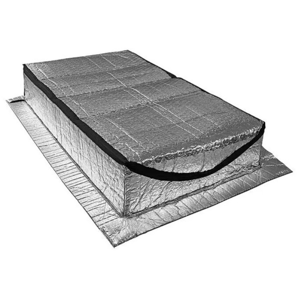 Izolační kryt pro výsuvné půdní schody/žebříky, hliník, plast, 130 cm x 70 cm x 8 mm - B