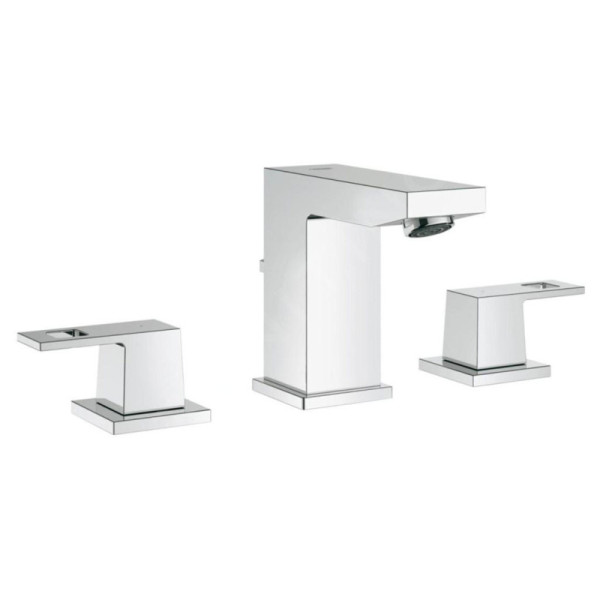 Umyvadlová baterie GROHE Eurocube s výpustí, 3-otvorová instalace, chrom  - A
