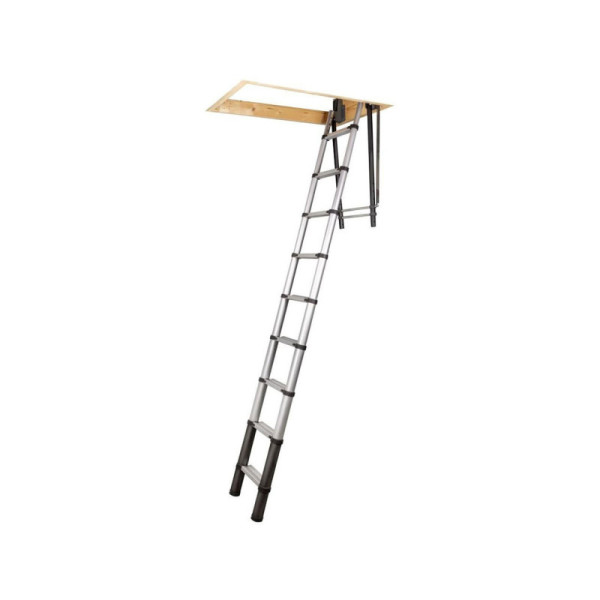 Teleskopické půdní schody, nastavitelná délka 2,3 - 2,7m, hliník - B