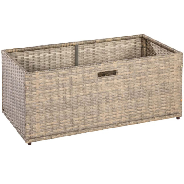Úložný box na rohovou lavici, šedý, 49 x 94,5 x 39,5 cm