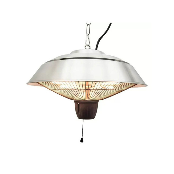 Stropní ohřívač, 1 500 W, stříbrná, průměr: 42,5 cm - B