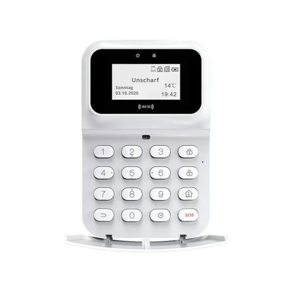 Řídicí jednotka alarmového systému SP110, 433 MHz, bílý, 2 x 14 x 14 cm - A