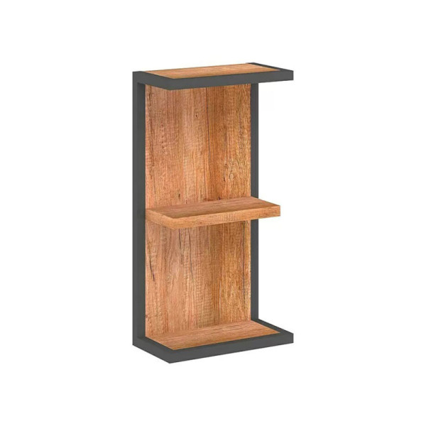 Nástěnná police Astor Tree, 16 x 30 x 57,5 ​​cm, dub/černá - A